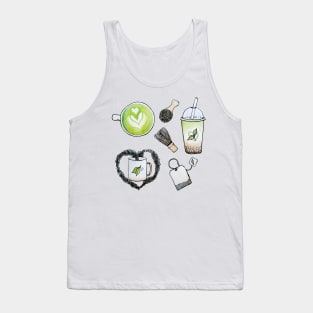 Watercolor Have a Cup of Positivitea Set Tank Top